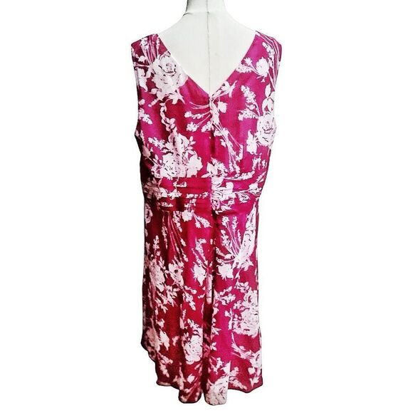 Fashion Bug Plus Size Pink Floral Summer Dress Size 18 NWT - Picture 4 of 5